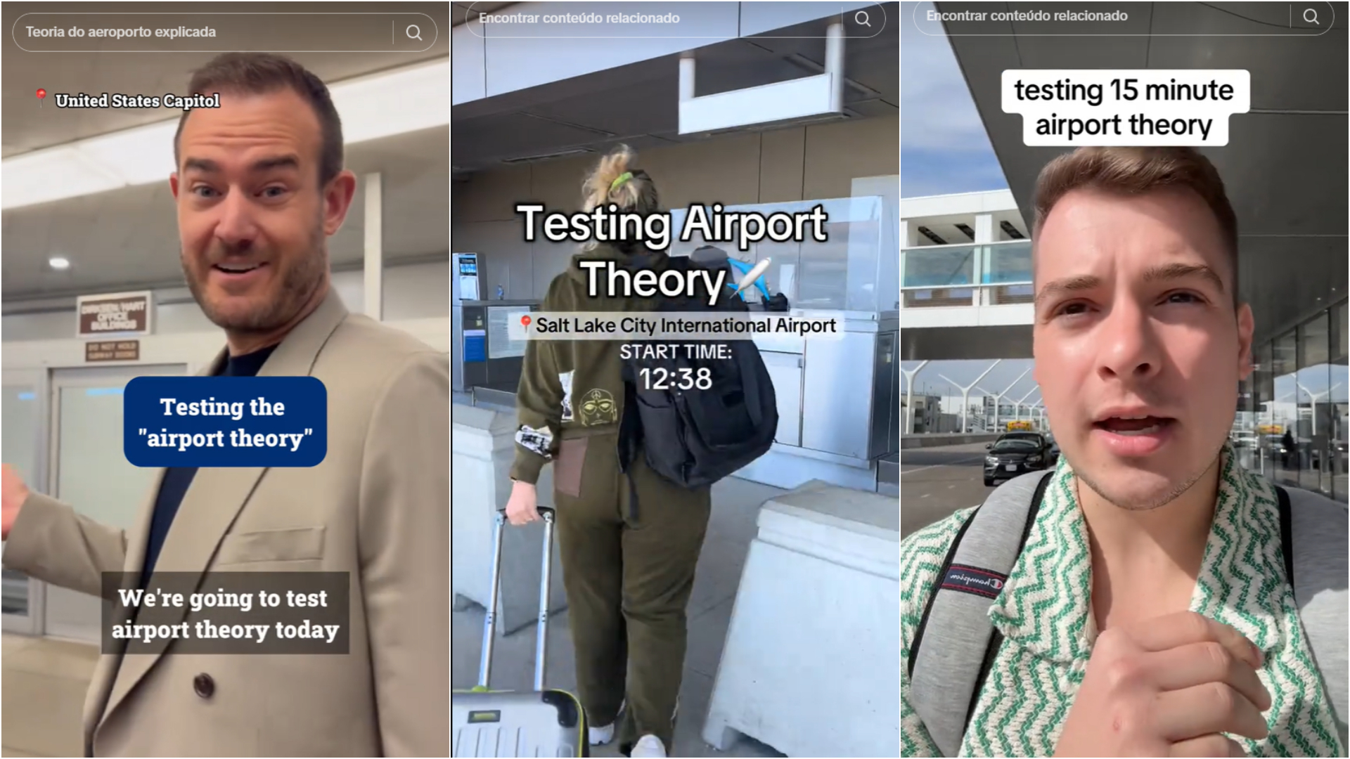 ‘Teoria do aeroporto’: influencers testam trend do TikTok de chegar só 15 minutos antes para pegar voo